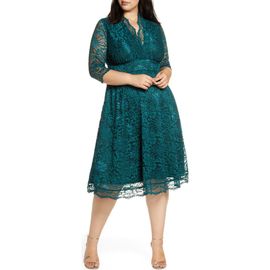 Kiyonna Kiyonna Mademoiselle Lace A-Line Dress