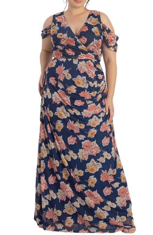 Kiyonna Kiyonna Seraphina Cold Shoulder Mesh Gown