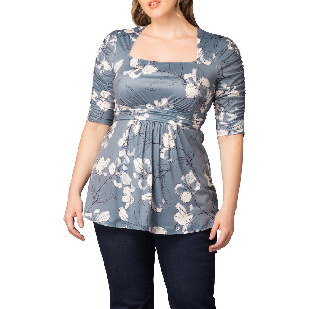 Kiyonna Kiyonna Solstice Ruched Sleeve Top