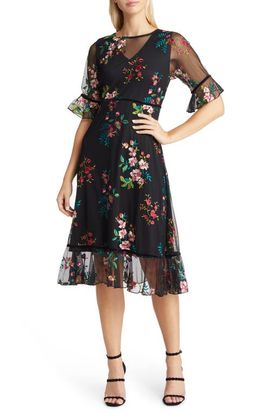 Kiyonna Kiyonna Wildflower Embroidered Cocktail Dress