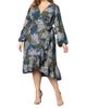 Kiyonna Women's Julia Asymmetric Wrap Midi-Dress - 2