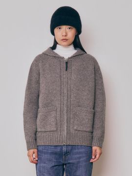KNITLY [Women] Heavy Wool Cowichan Cardigan (brown)
