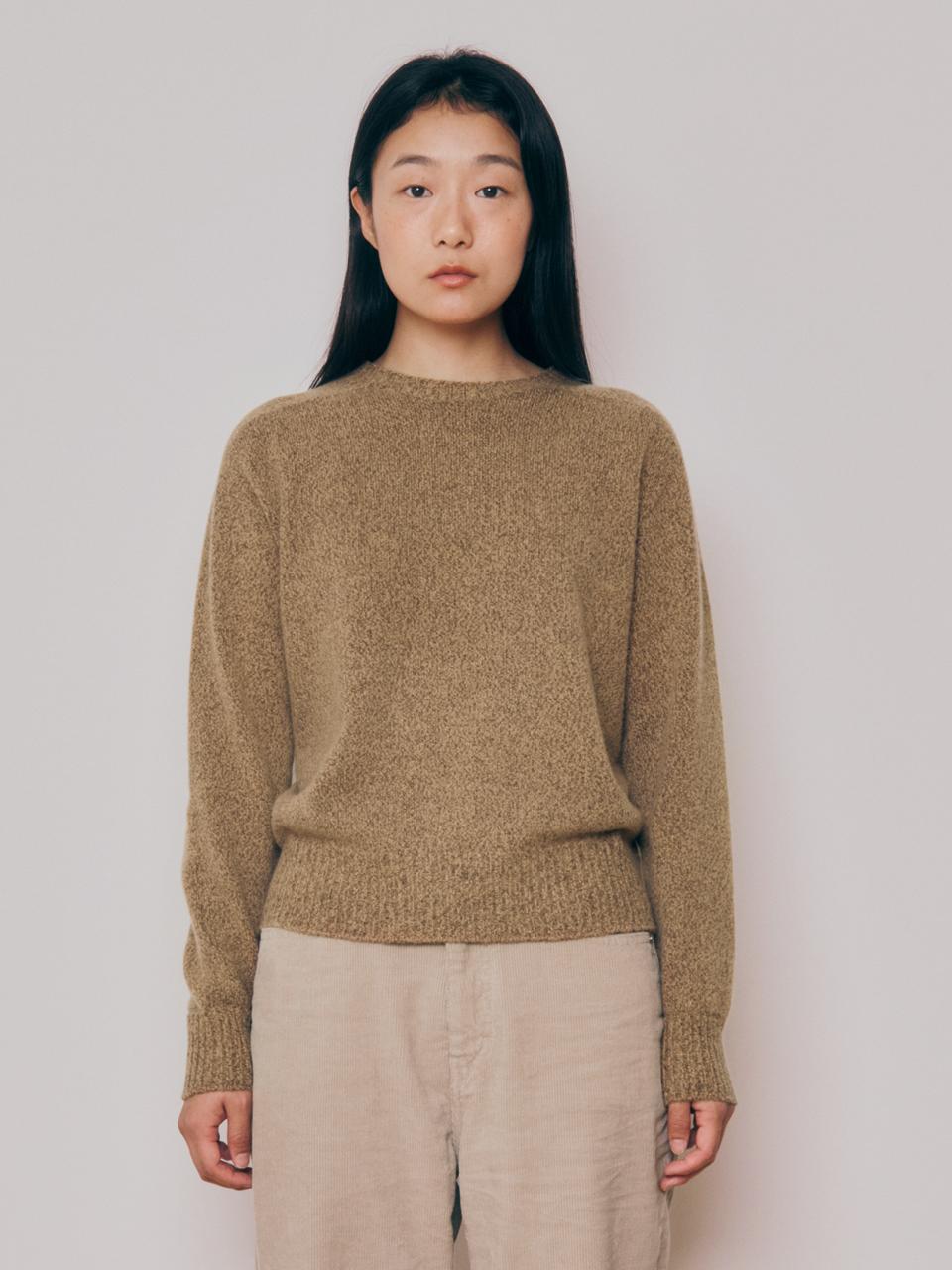 KNITLY [Women] Super Fine Wool Melange Wholegarment Knit