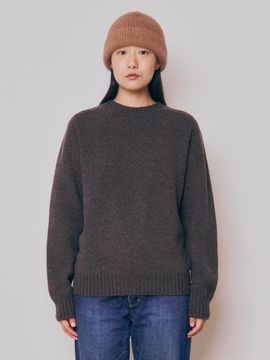 KNITLY [Women] Super Fine Wool Wholegarment Sweater (BR)