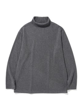 KNITTED Turtleneck Long Sleeve Premium Knit [CHARCOAL]