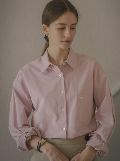 KNOWN BETTER Basic Plaid Cotton Shirt - Pink