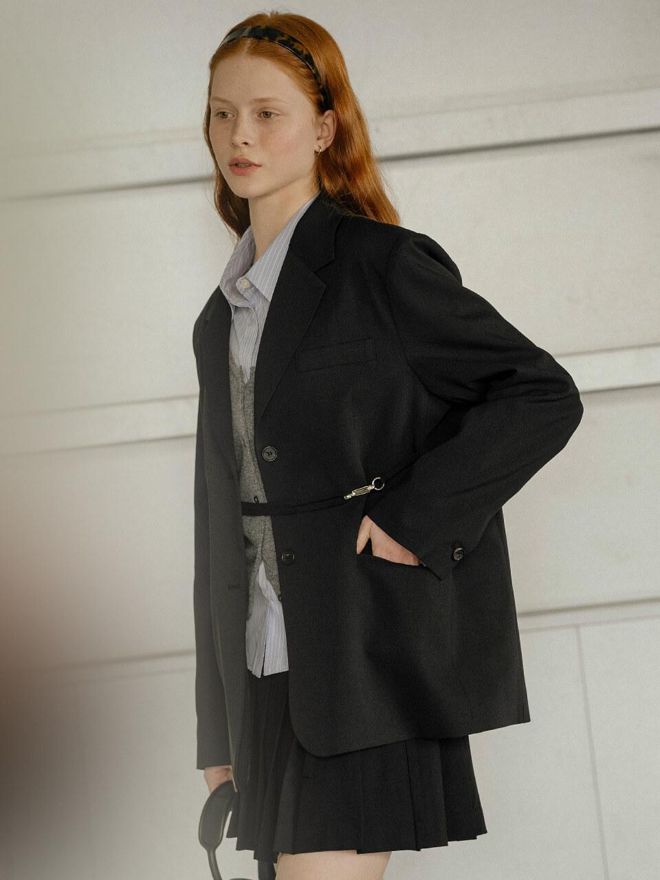 KNOWN BETTER Classic Hook Point Tailored Jacket [Black]
