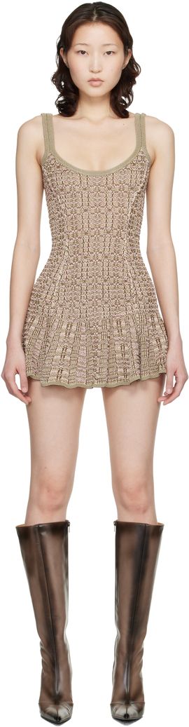 KNWLS KNWLS Beige & Pink Vanice Dress