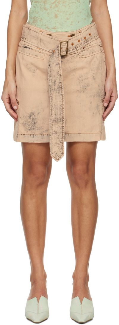 KNWLS KNWLS Beige Issa Denim Miniskirt