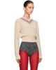 KNWLS KNWLS Beige Nora V Neck Sweater - 2