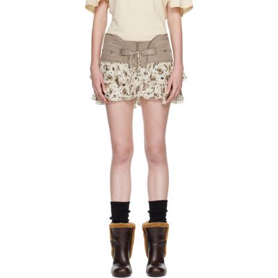 KNWLS KNWLS Beige Sable Miniskirt