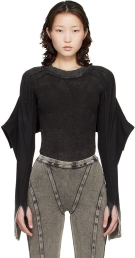 KNWLS KNWLS Black Bellona Leotard Bodysuit