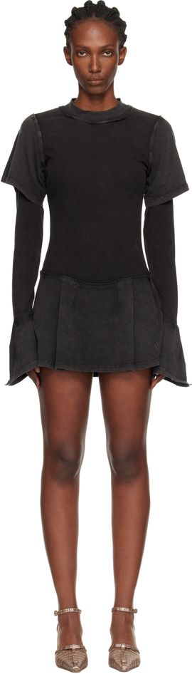 princess polly baby blue dress Giselle Long Sleeve Cowl Mini Dress - Brown main image 0