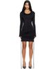 KNWLS KNWLS Black CU Hooded Minidress - 1