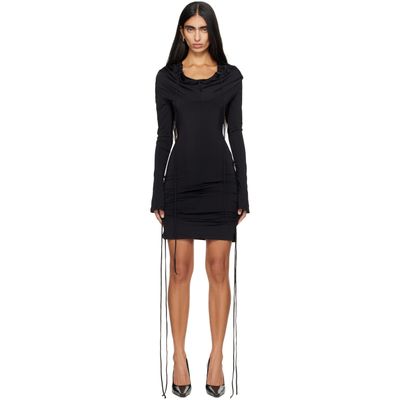 KNWLS KNWLS Black CU Hooded Minidress