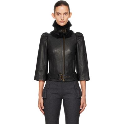 KNWLS KNWLS Black Victoria Collar Leather Jacket