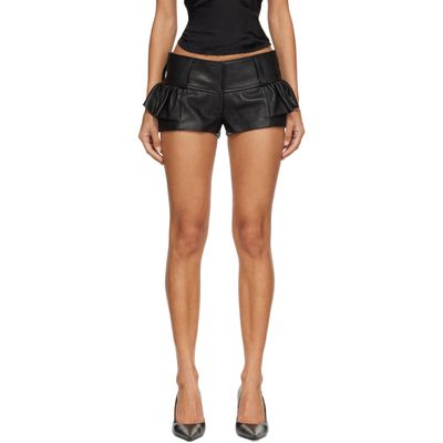 KNWLS KNWLS Black Victoria Leather Shorts