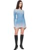 KNWLS KNWLS Blue Ace Longsleeve Minidress - 4