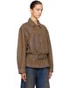 KNWLS KNWLS Brown Oversized Gloss Coated Denim Jacket - 2