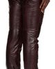 KNWLS KNWLS Brown Smocked Straight Leg Leather Trousers - 3