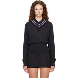 KNWLS KNWLS Gray Nora V Neck Sweater