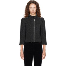 KNWLS KNWLS Gray Wool Tweed Zip Jacket