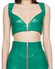KNWLS KNWLS Green Neo Bustier Leather Top - 1