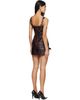 KNWLS KNWLS SSENSE Exclusive Brown Smocked Leather Minidress - 3