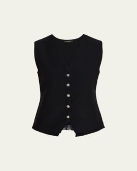Kobi Halperin Anya Fringe-Hem Knit Vest