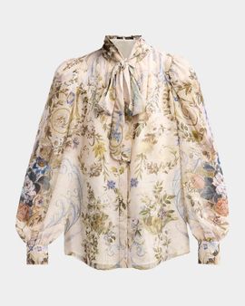 Kobi Halperin Beau Floral Tieneck Blouse