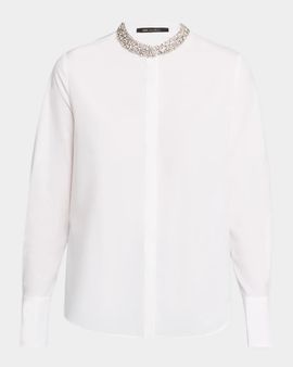 Kobi Halperin Camryn Ruffled Cotton-Blend Blouse