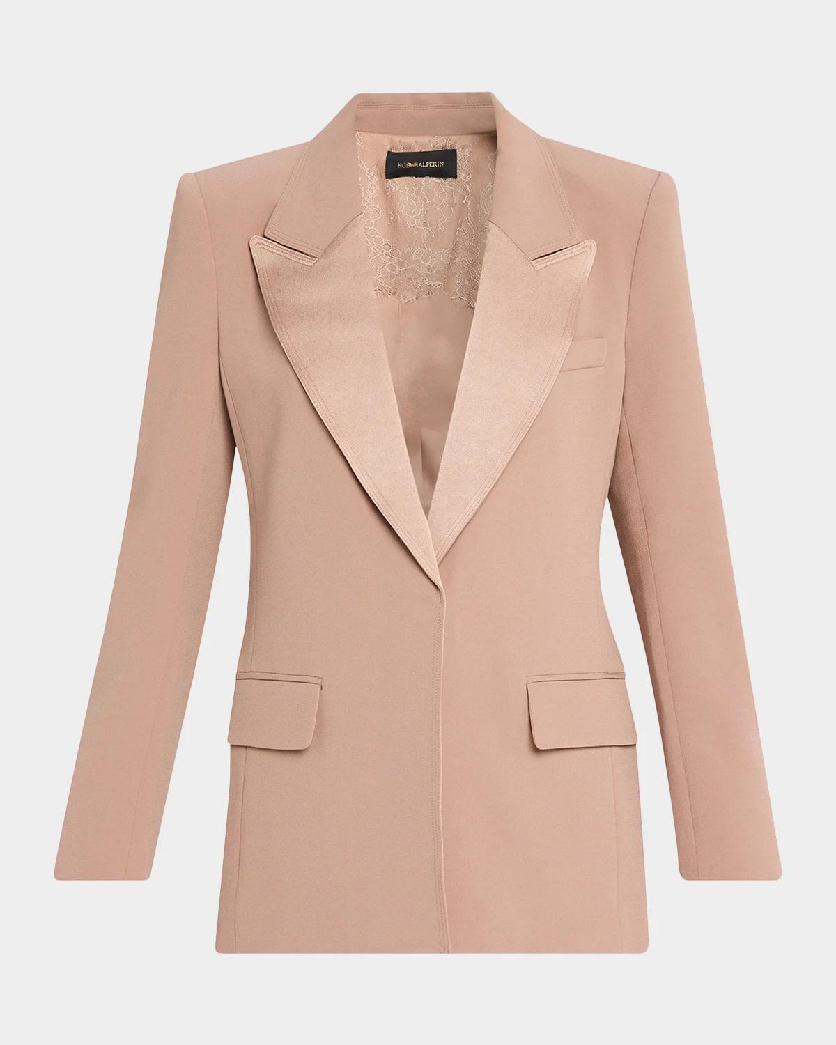 Kobi Halperin Dylan Satin Back Crepe Jacket