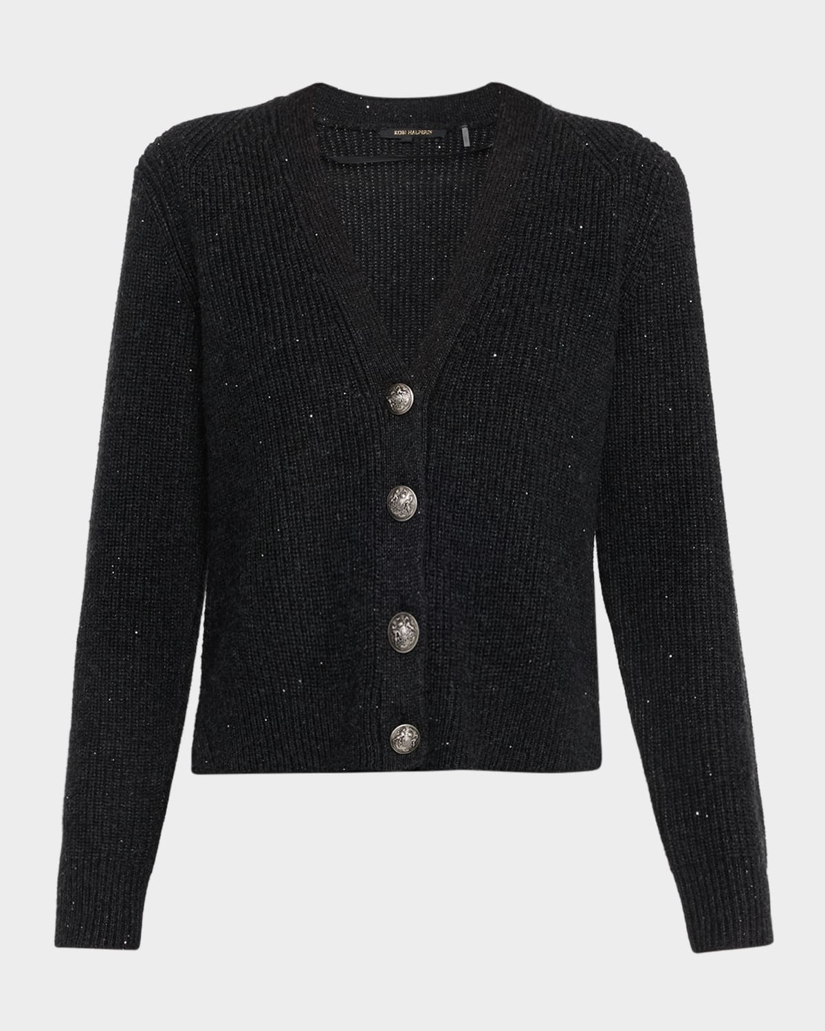 Kobi Halperin Eddie Sequin Rib Knit Sweater