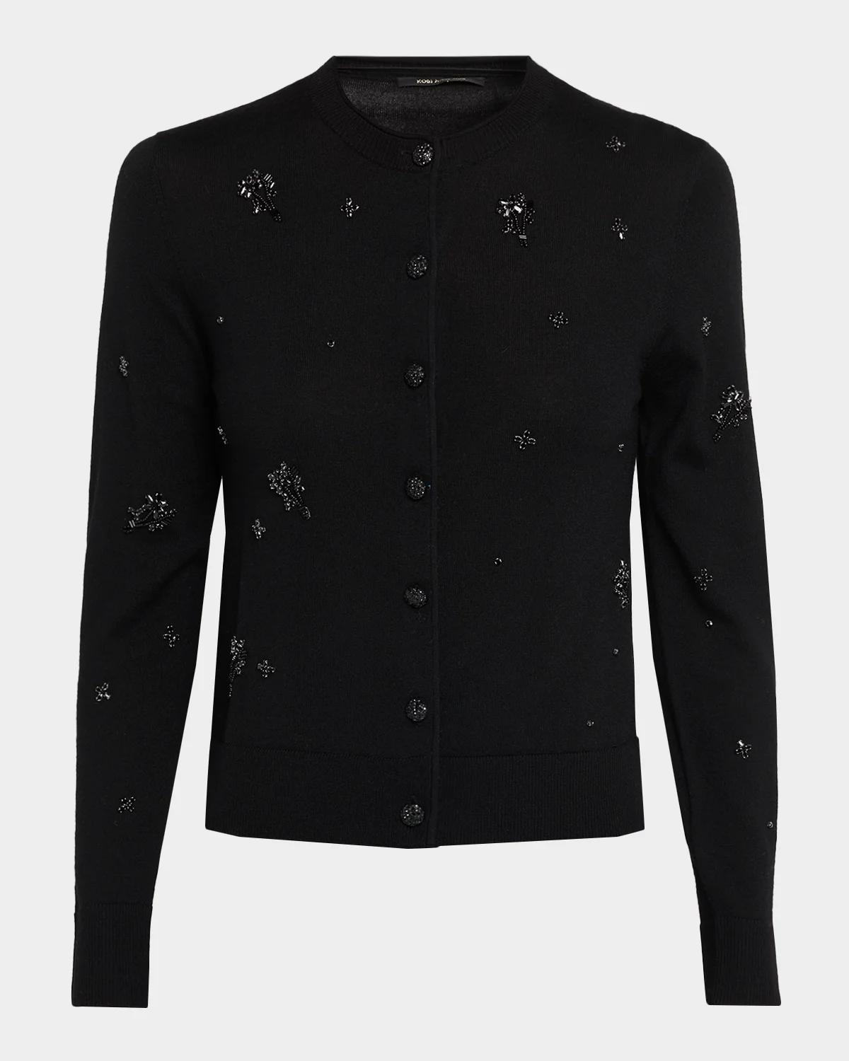Kobi Halperin Esme Embellished Merino Wool Cardigan