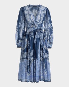 Kobi Halperin Kai Printed Cotton-Silk Midi Dress