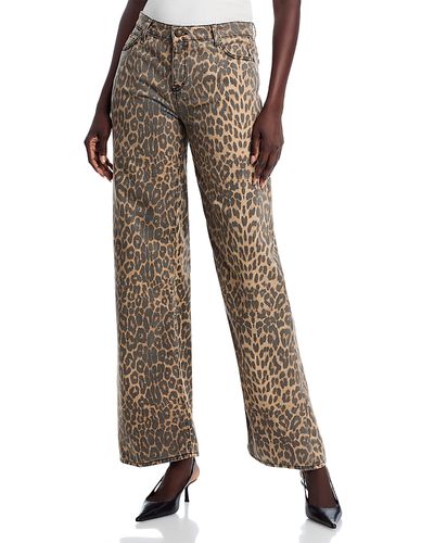 Kobi Halperin Kobi Halperin Joan Leopard Print Jeans in Natural Multi