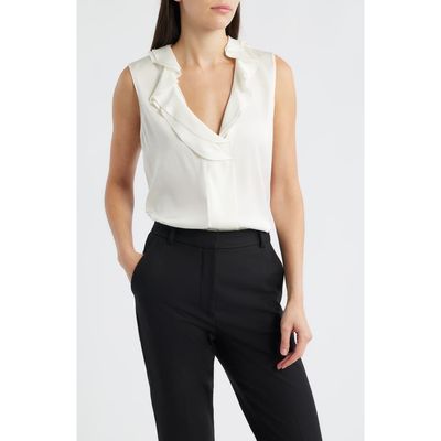 KOBI HALPERIN KOBI HALPERIN Kali Ruffle Sleeveless Stretch Silk Top