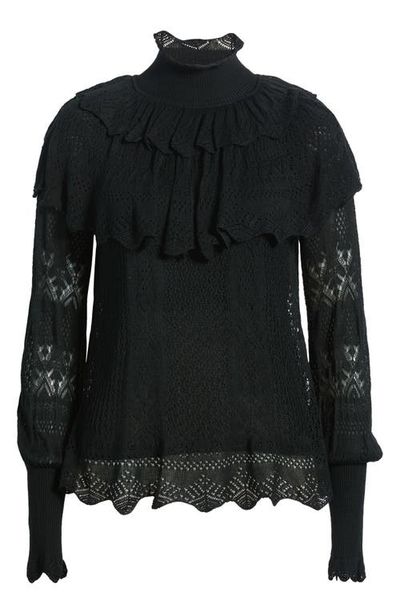 KOBI HALPERIN KOBI HALPERIN 'Kyla' Belted Merino Wool Sweater Vest with Genuine Fox Fur Collar