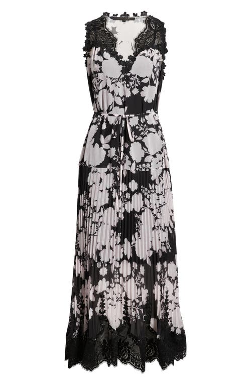 KOBI HALPERIN KOBI HALPERIN Liora Floral Lace Detail Pleated Dress