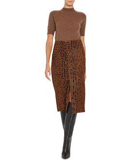 Kobi Halperin Kobi Halperin Melissa Leopard Suede Skirt