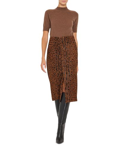 Kobi Halperin Kobi Halperin Melissa Leopard Suede Skirt
