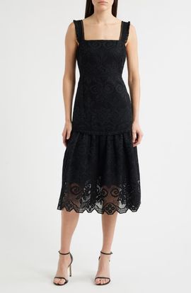 KOBI HALPERIN KOBI HALPERIN Mona Lace Fit & Flare Midi Dress