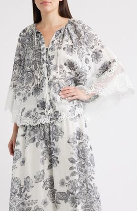 KOBI HALPERIN KOBI HALPERIN Paloma Floral Lace Trim Top