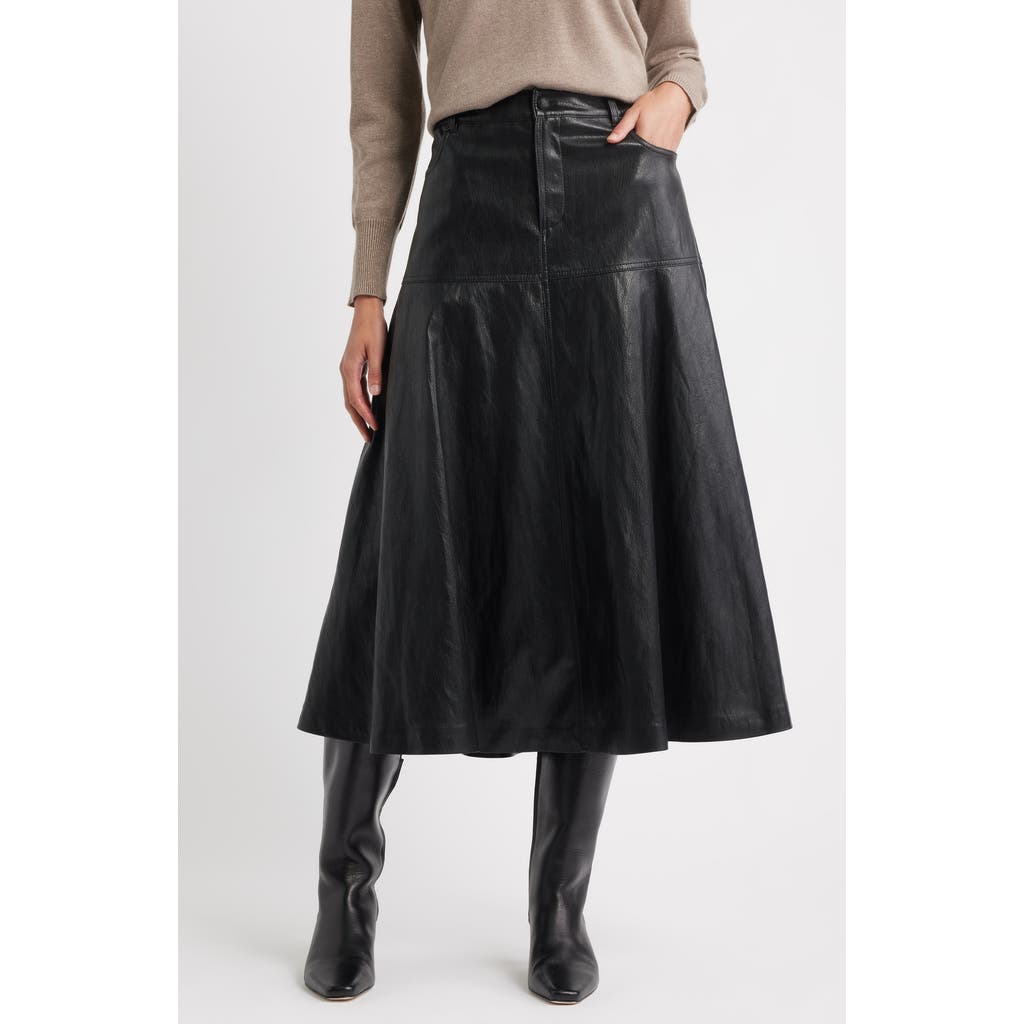 KOBI HALPERIN KOBI HALPERIN Rhea Faux Leather Midi Skirt