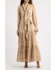 KOBI HALPERIN KOBI HALPERIN Rian Metallic Jacquard Tie Waist Long Sleeve Maxi Dress - 1