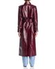 Kobi Halperin Kobi Halperin Rose Belted Faux Leather Trench Coat - 4