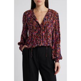 KOBI HALPERIN KOBI HALPERIN Roxanne Paisley Print Button-Up Top