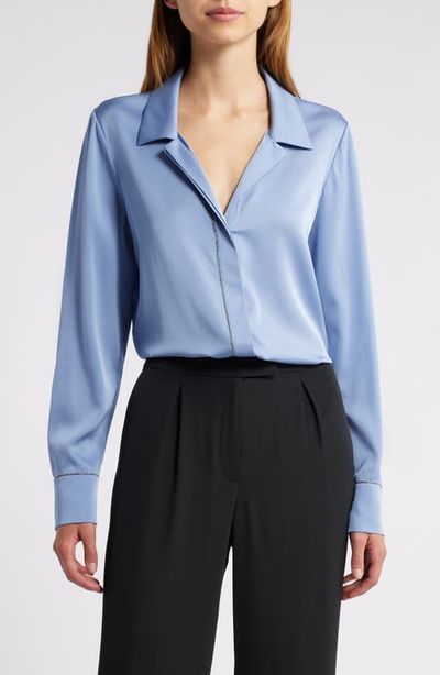 KOBI HALPERIN KOBI HALPERIN Stretch Silk Button-Up Shirt