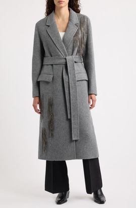 KOBI HALPERIN KOBI HALPERIN Sydni Wool & Silk Blend Wrap Coat