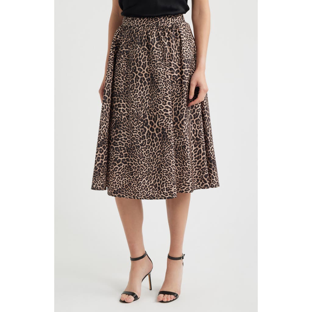 KOBI HALPERIN KOBI HALPERIN Violet Leopard Print A-Line Skirt